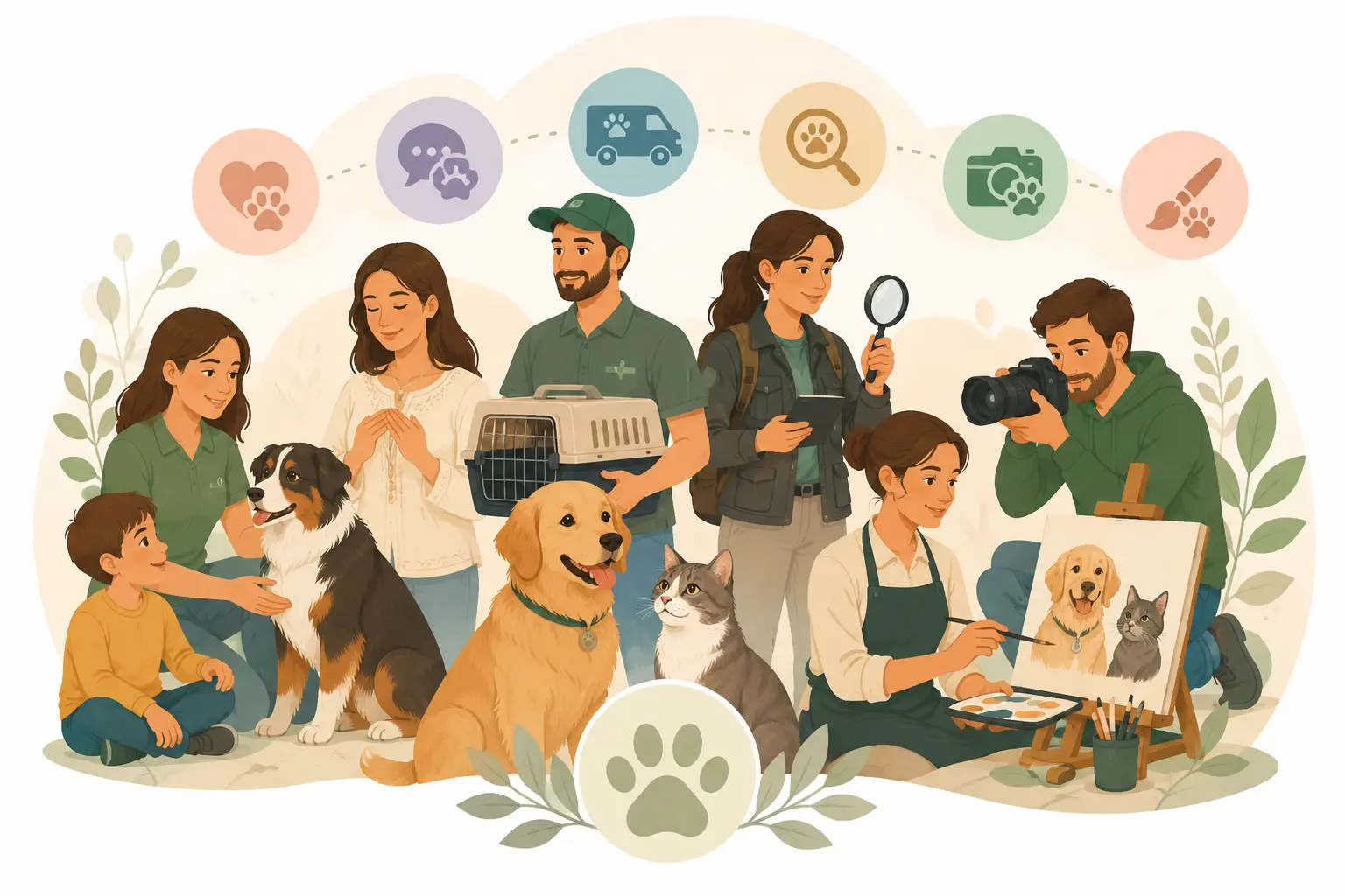 Services spécialisés proposés aux animaux et à leurs propriétaires