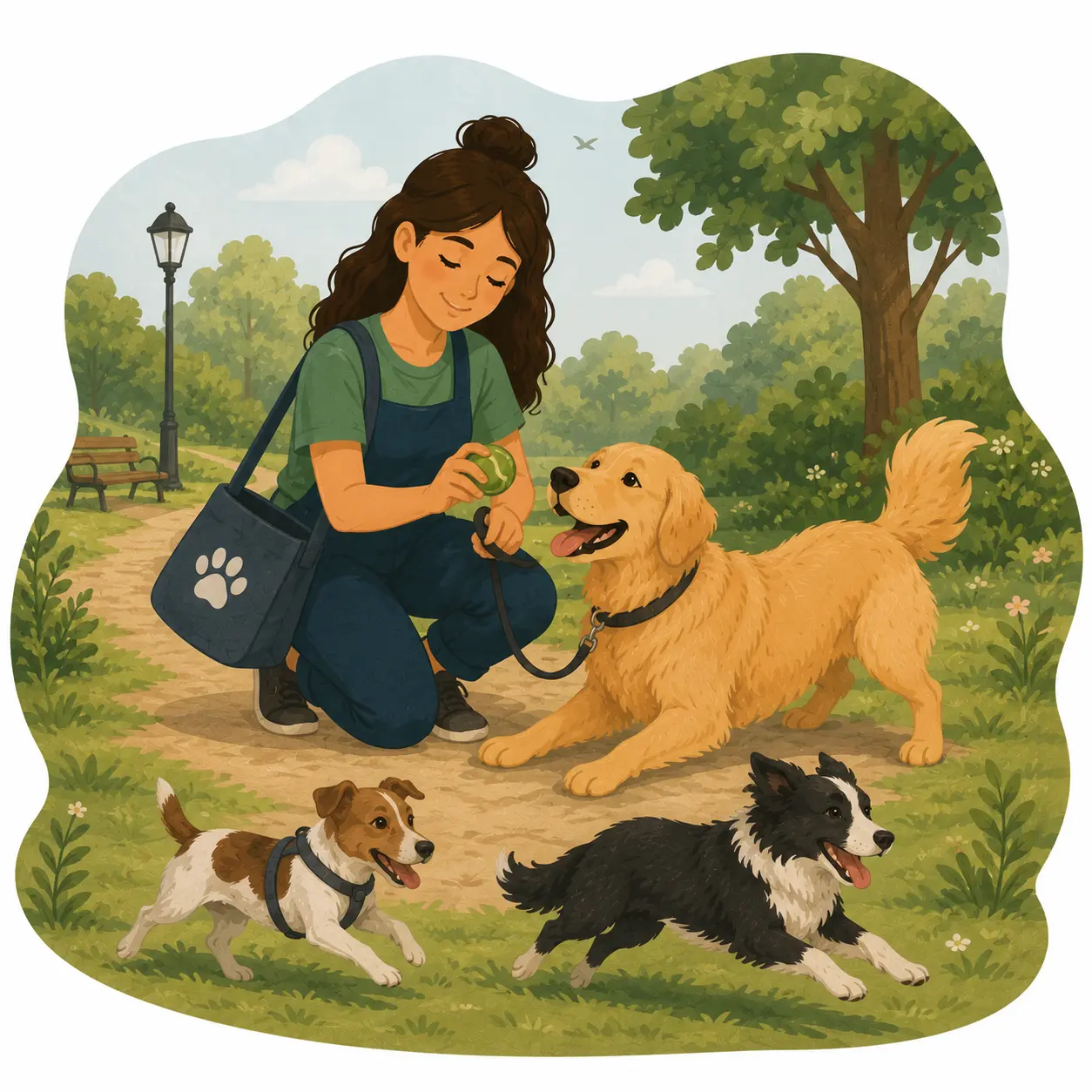 Promenade de chien et activités avec les animaux