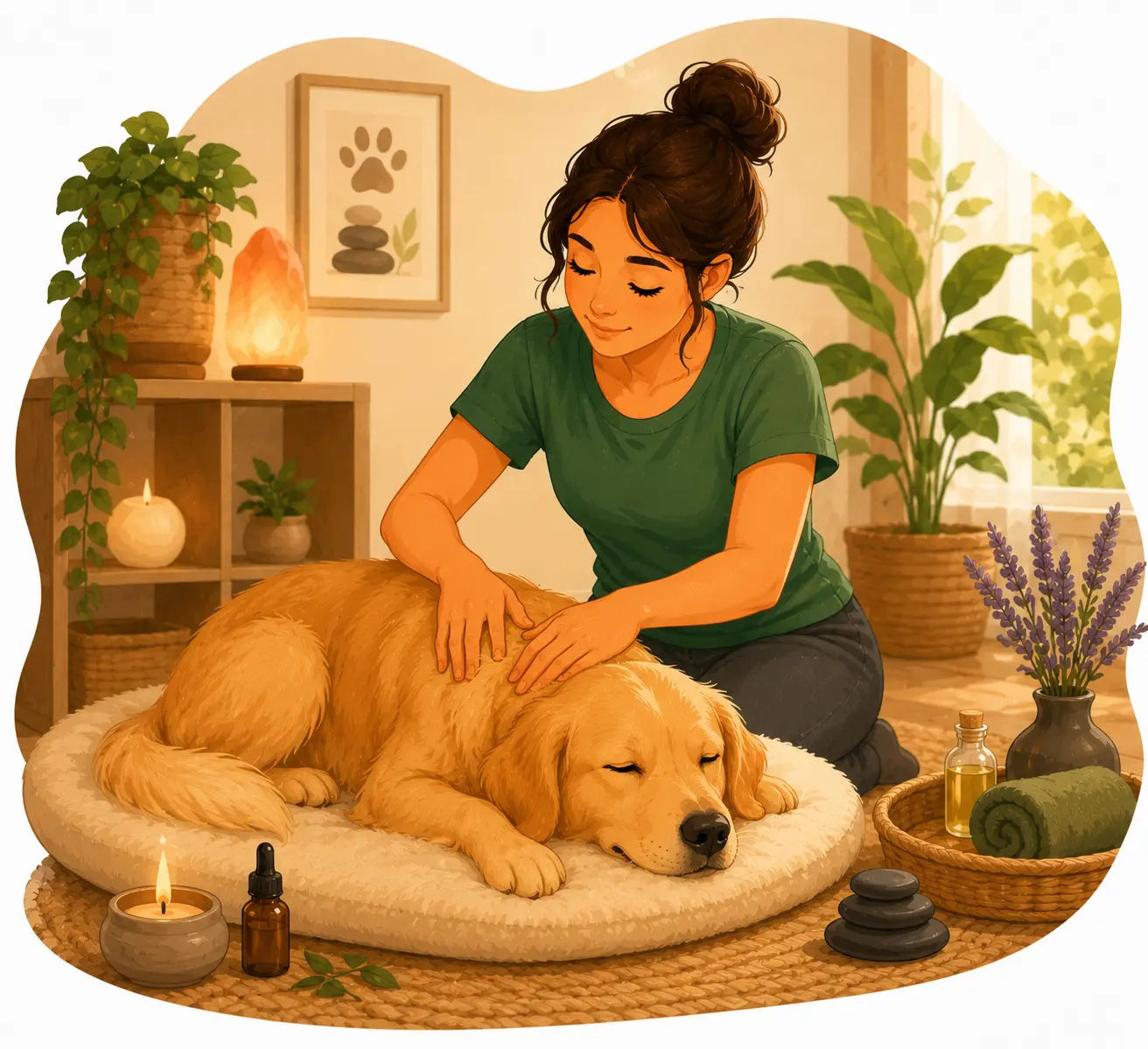 Professionnel proposant des services de bien-être pour animaux